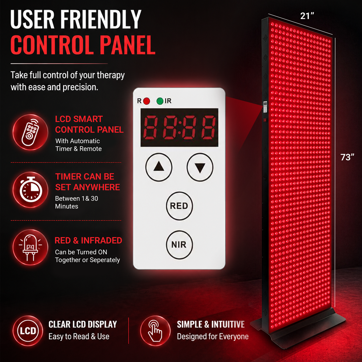 EXESAS 1008 LED, 5040W Dual-Chip, Red Light Therapy Device for Full Body, 6-Wavelengths Infrared LED Panel for Skin, Weight, Pain, Wellness