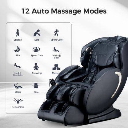 3D Zero Gravity Massage Chair with Full Body Shiatsu - Black or Beige
