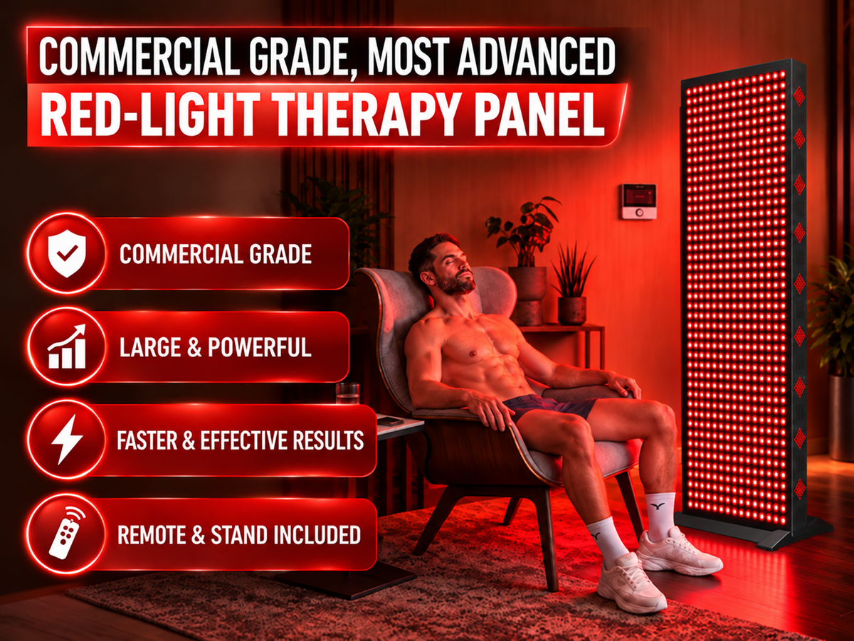 EXESAS 1008 LED, 5040W Dual-Chip, Red Light Therapy Device for Full Body, 6-Wavelengths Infrared LED Panel for Skin, Weight, Pain, Wellness