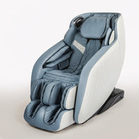 Blue Faux Leather Zero Gravity Recliner 3D Programmable Massage Chair — Studio Shot