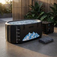 Cold Plunge Tub, 248 Gallon, 1 Horsepower, Heavy-Duty Ice Bath Tub for Athletes with Hot & Cold, Portable Inflatable Plunge Chiller with Water Treatment Kit, Immersion Therapy, Wifi (Black, 1 Set) — Studio Shot